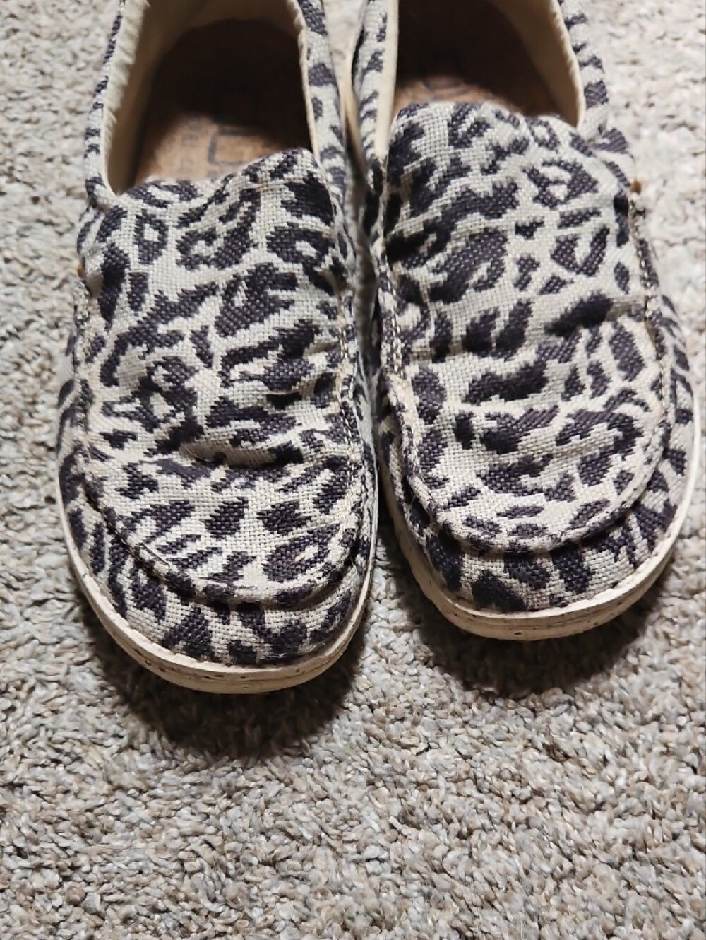 Hey Dude Women's Leopard Print Slip-On Flats - Black & Cream - Picture 3 of 7